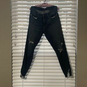 Judy Blue Raw Hem distressed jeans